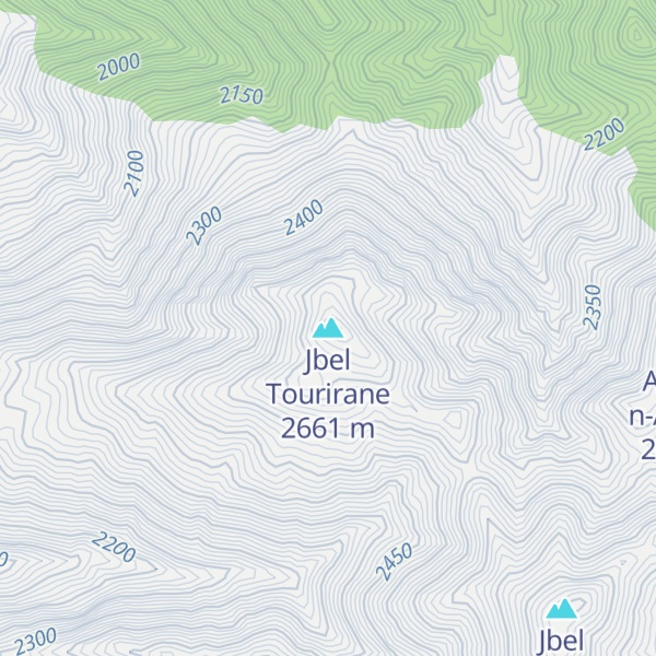 Map of Jbel Tourirane