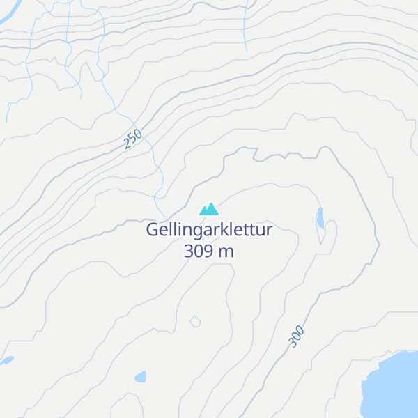 Map of Gellingarklettur