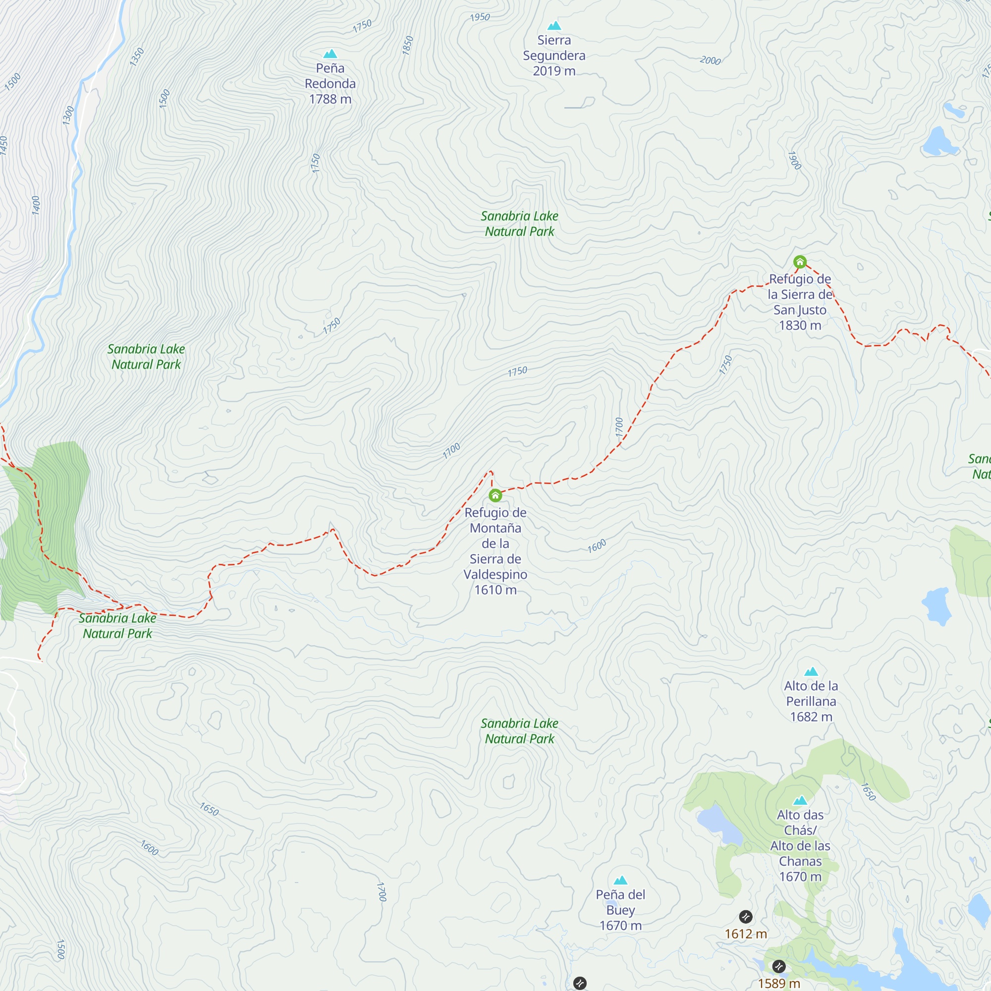 Refugio de Montaña de la Sierra de Valdespino map