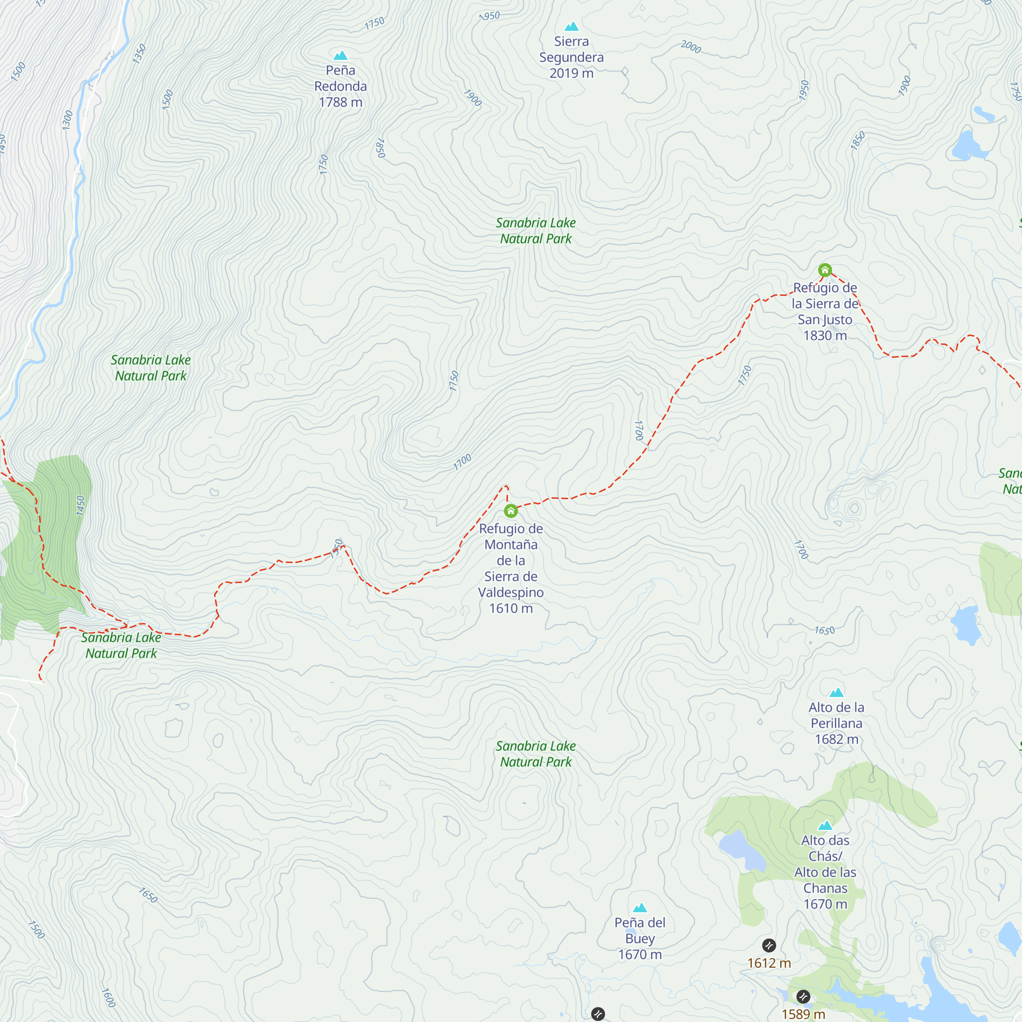 Refugio de Montaña de la Sierra de Valdespino map