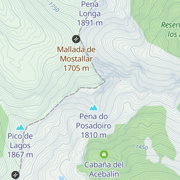 Map of Pico O Mostallar