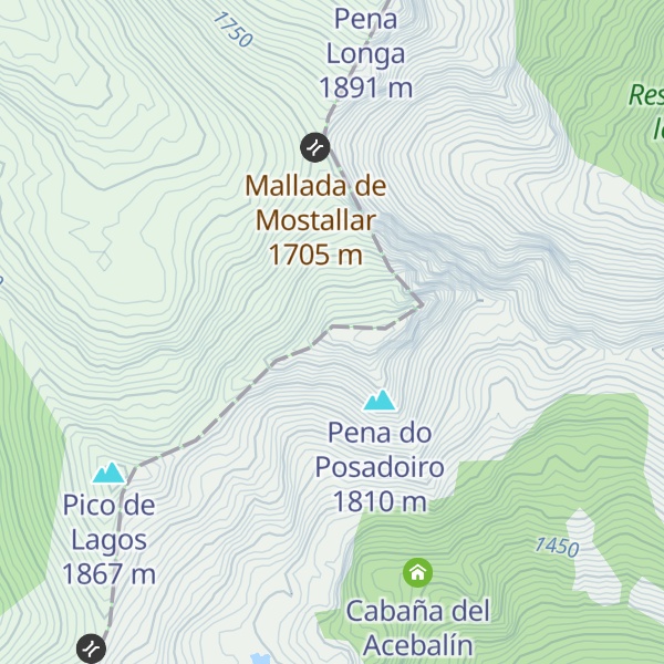 Map of A Pena de Portilín