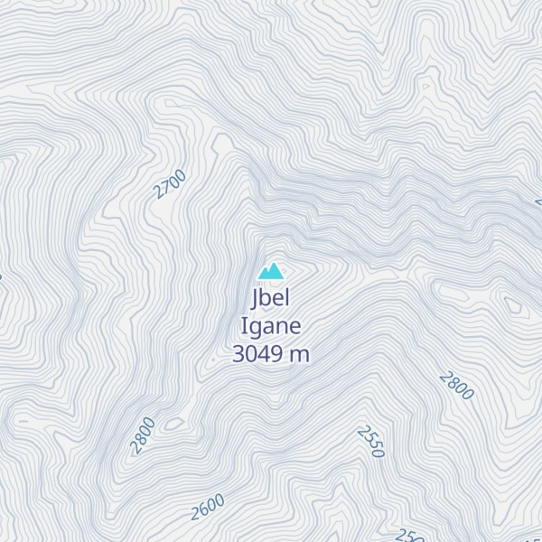 Map of Jbel Igane
