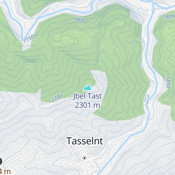 Map of Jbel Tast