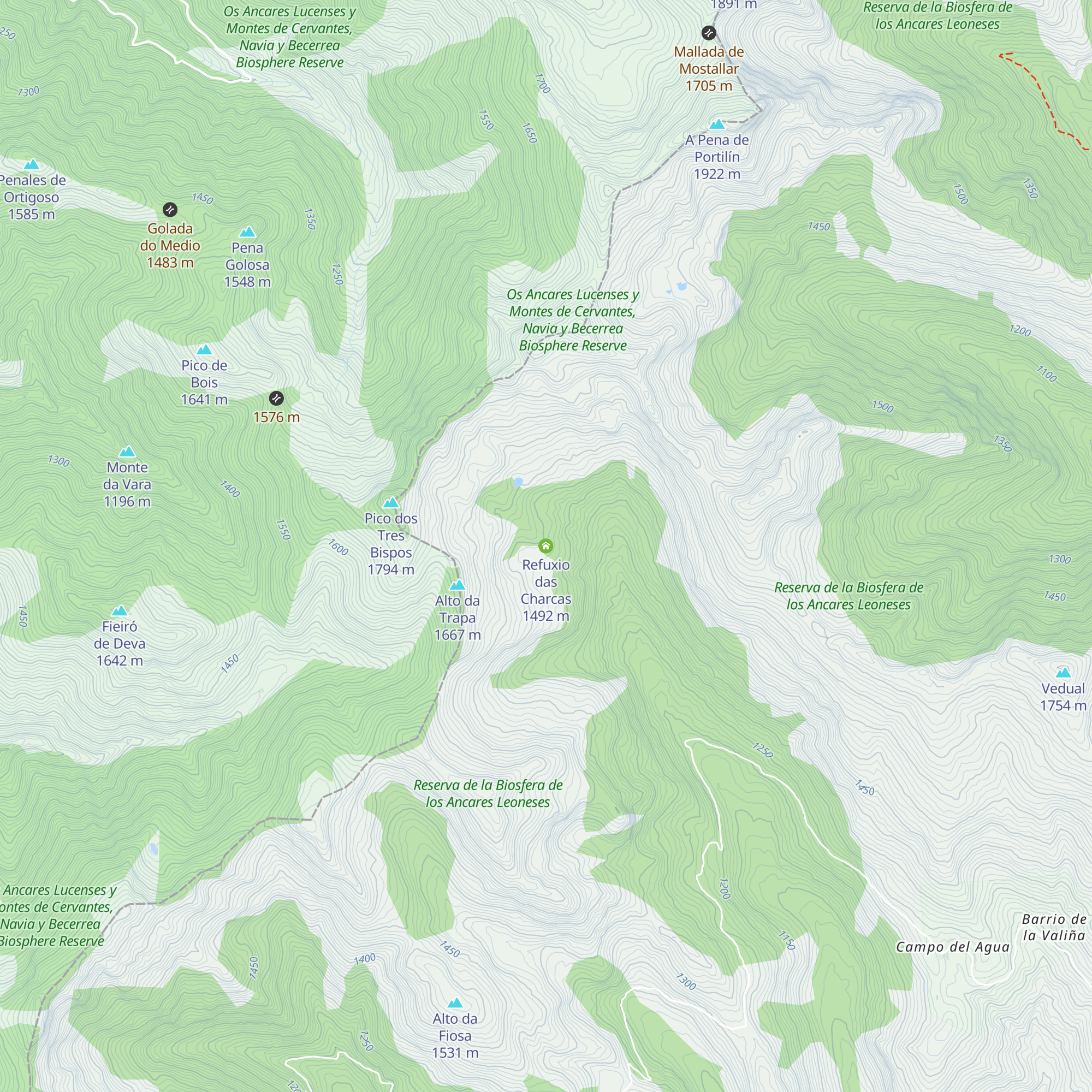 Refuxio das Charcas map