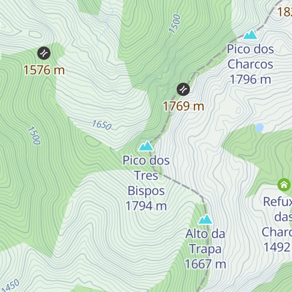 Map of Pico dos Tres Bispos