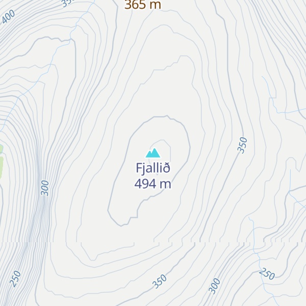 Map of Fjallið