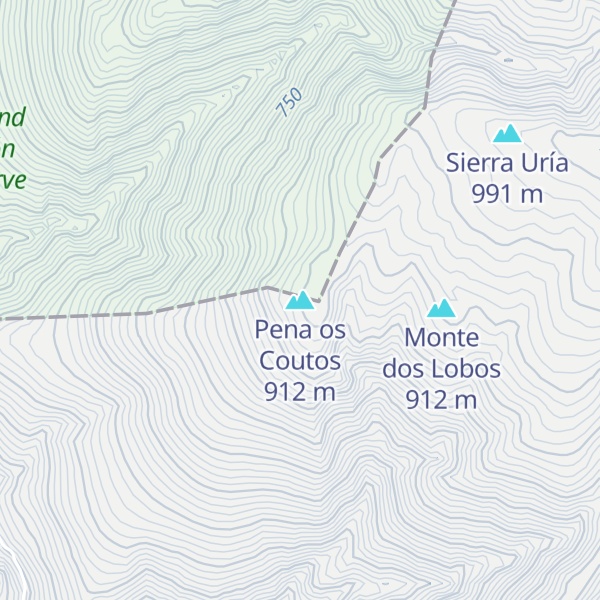 Map of Pena os Coutos