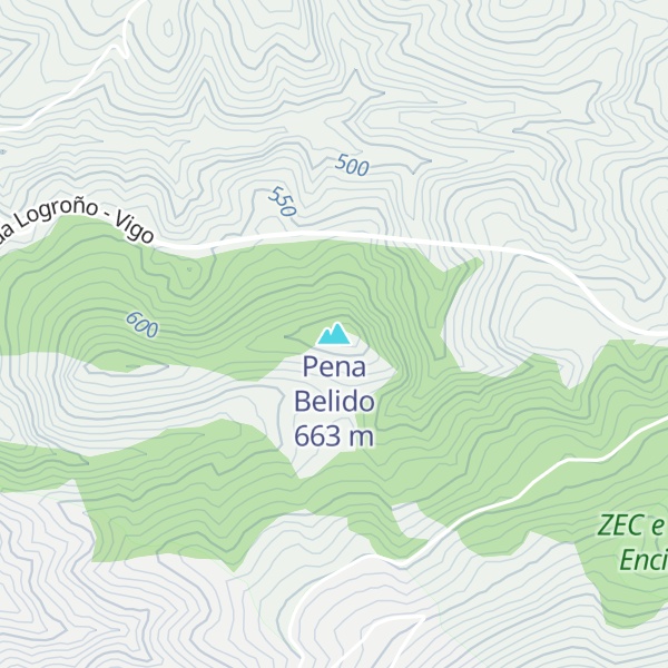 Map of Pena Belido