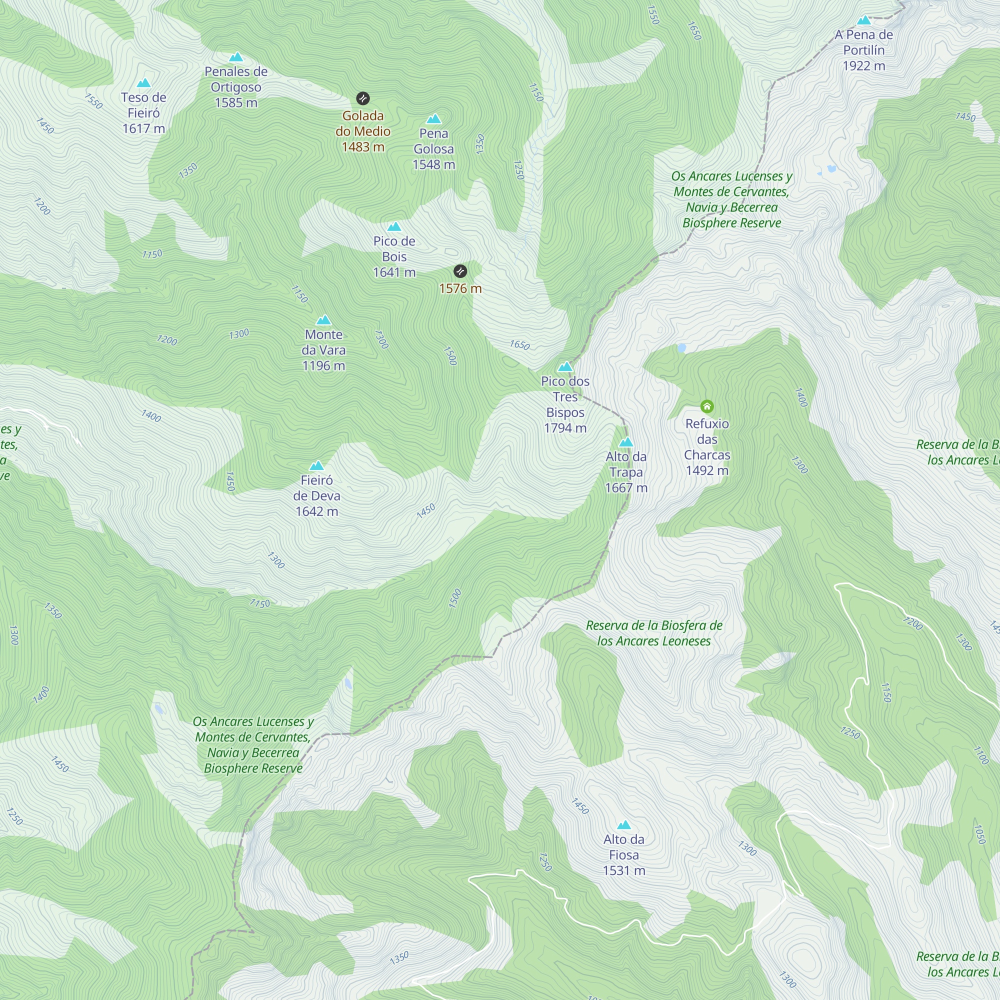 Refuxio da Campa de Brego map
