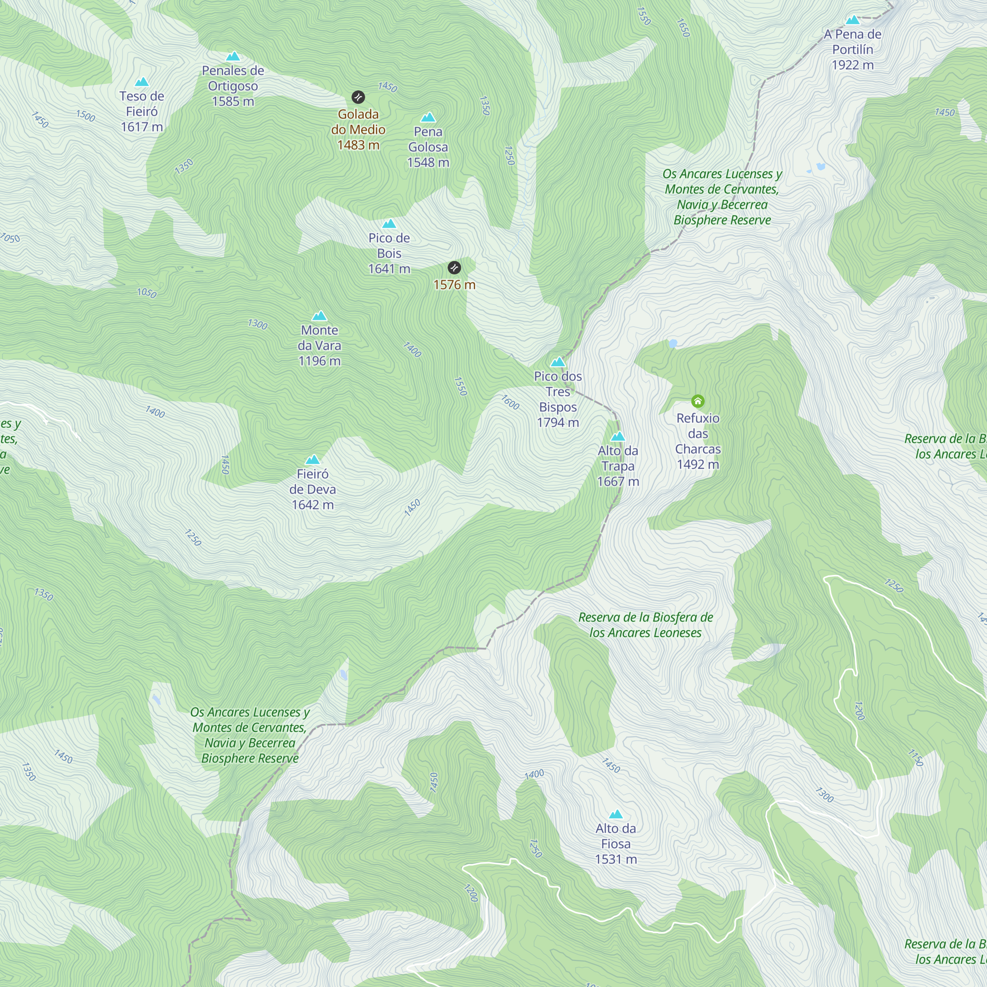 Refuxio da Campa de Brego map