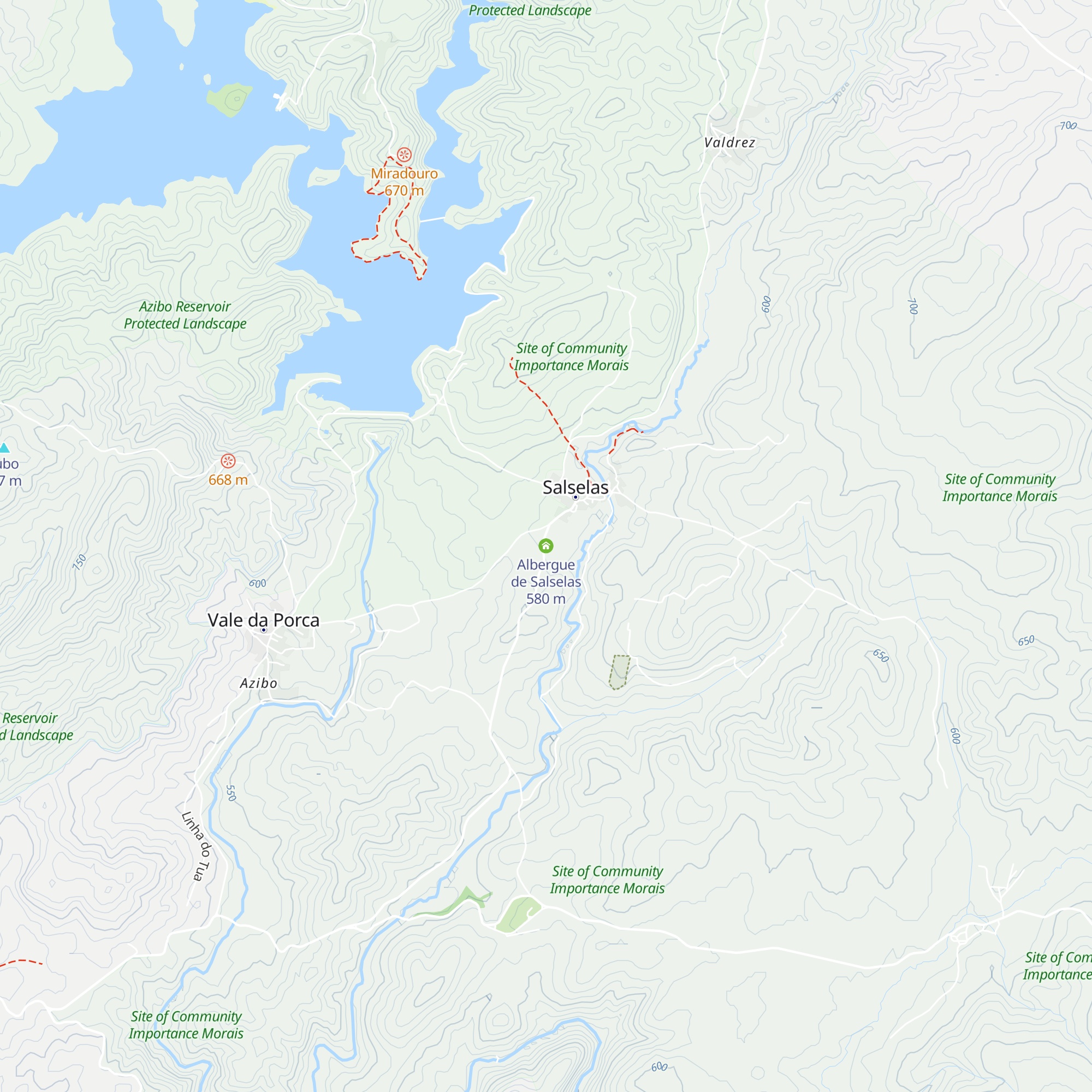 Albergue de Salselas map