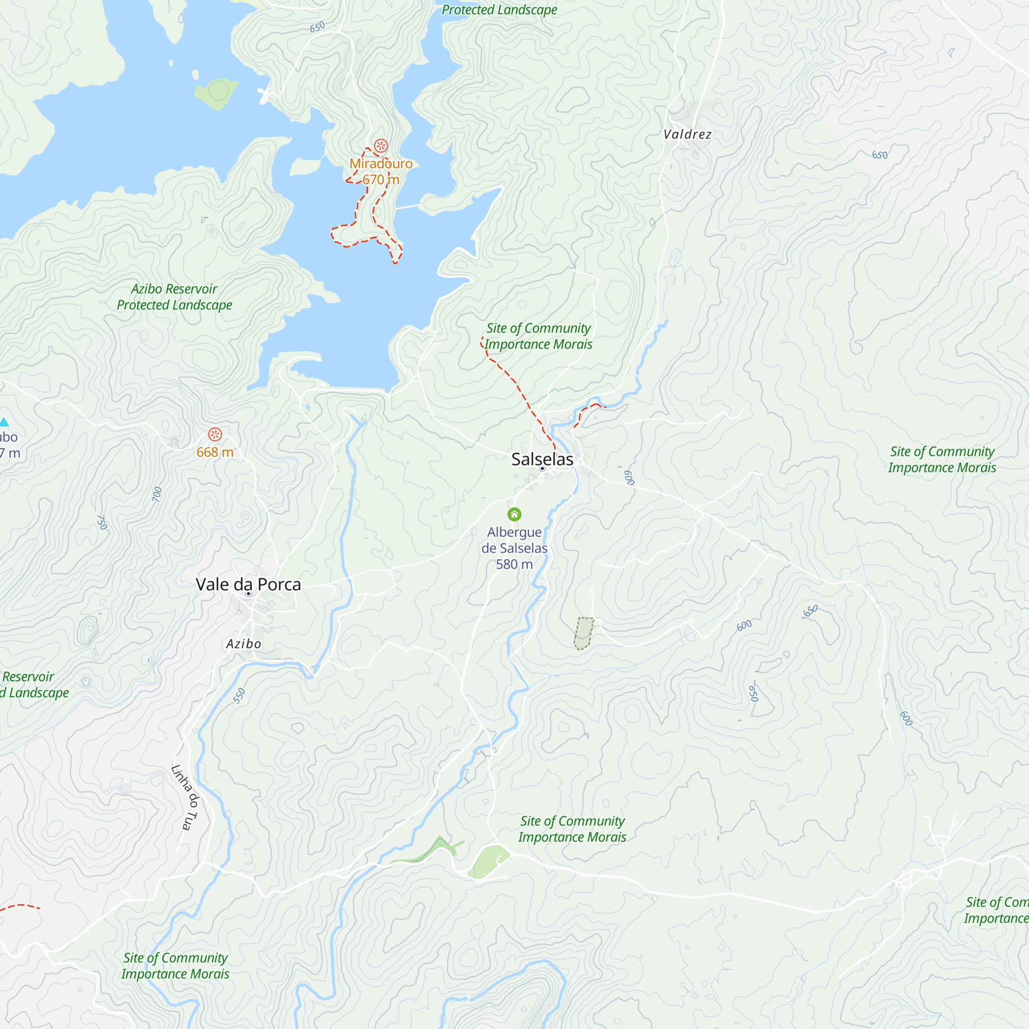 Albergue de Salselas map