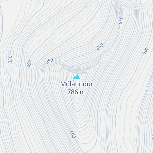 Map of Múlatindur