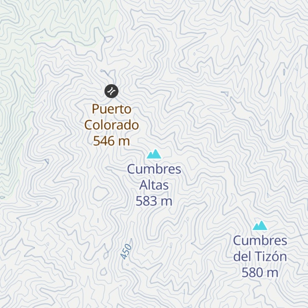 Map of Cumbres Altas