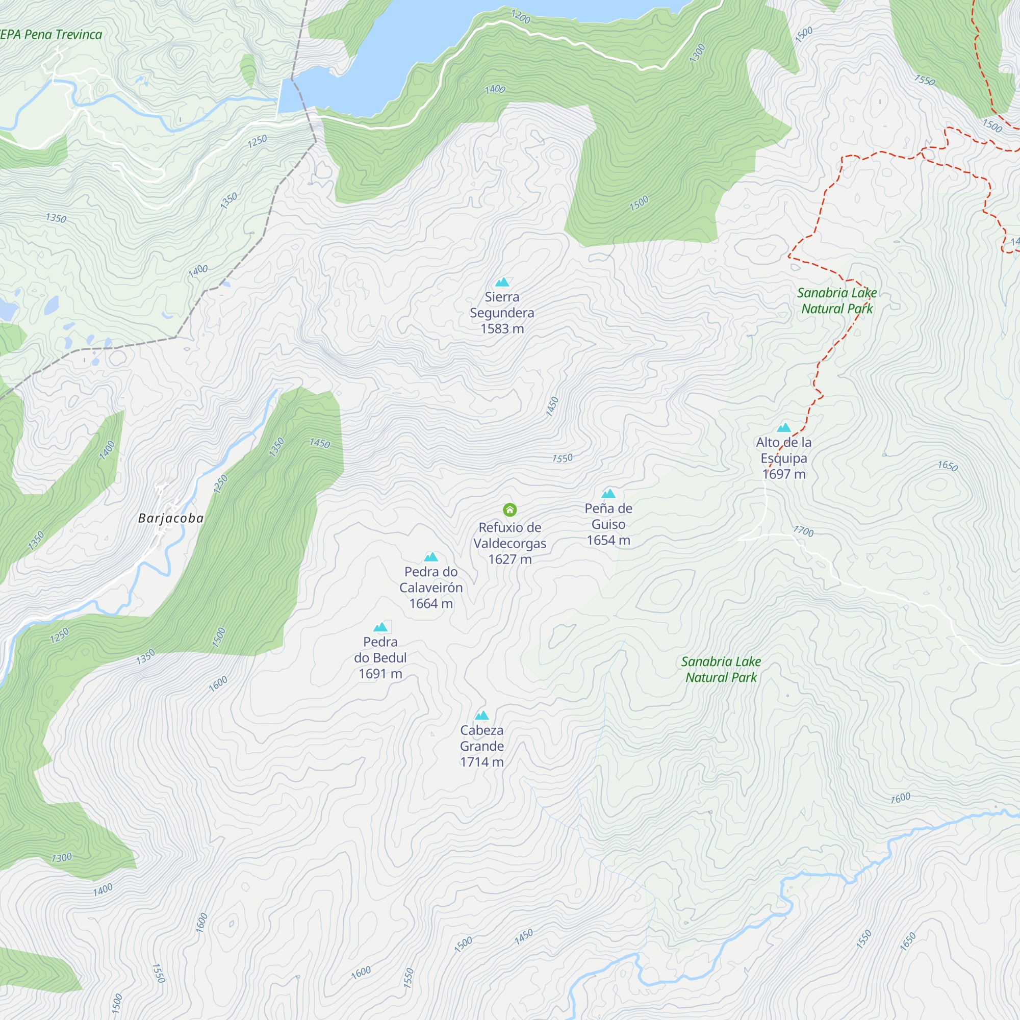 Refuxio de Valdecorgas map