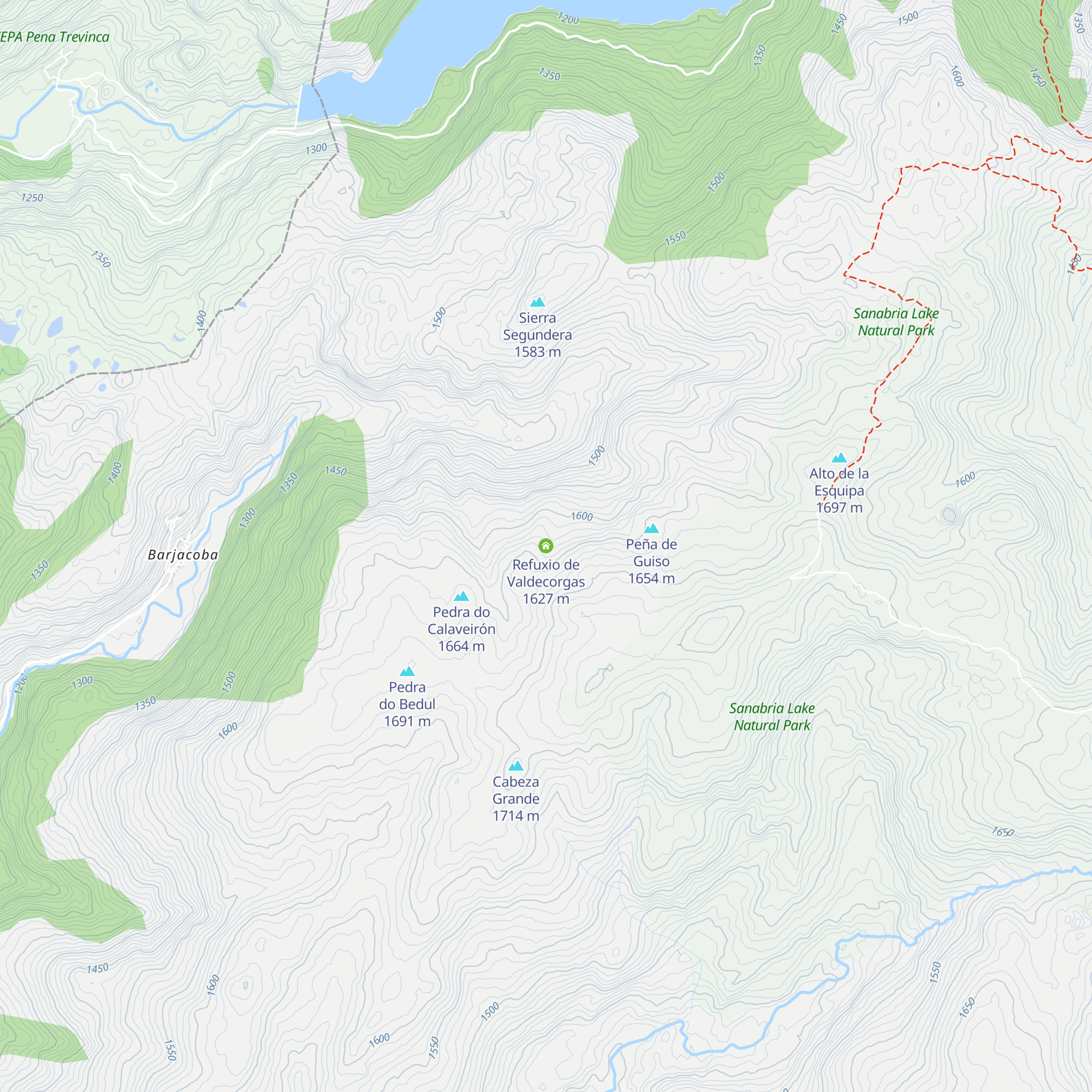 Refuxio de Valdecorgas map