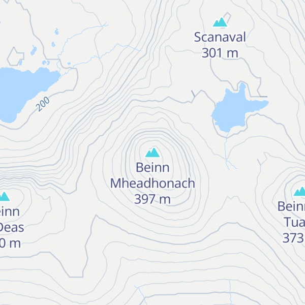 Map of Beinn Mheadhonach