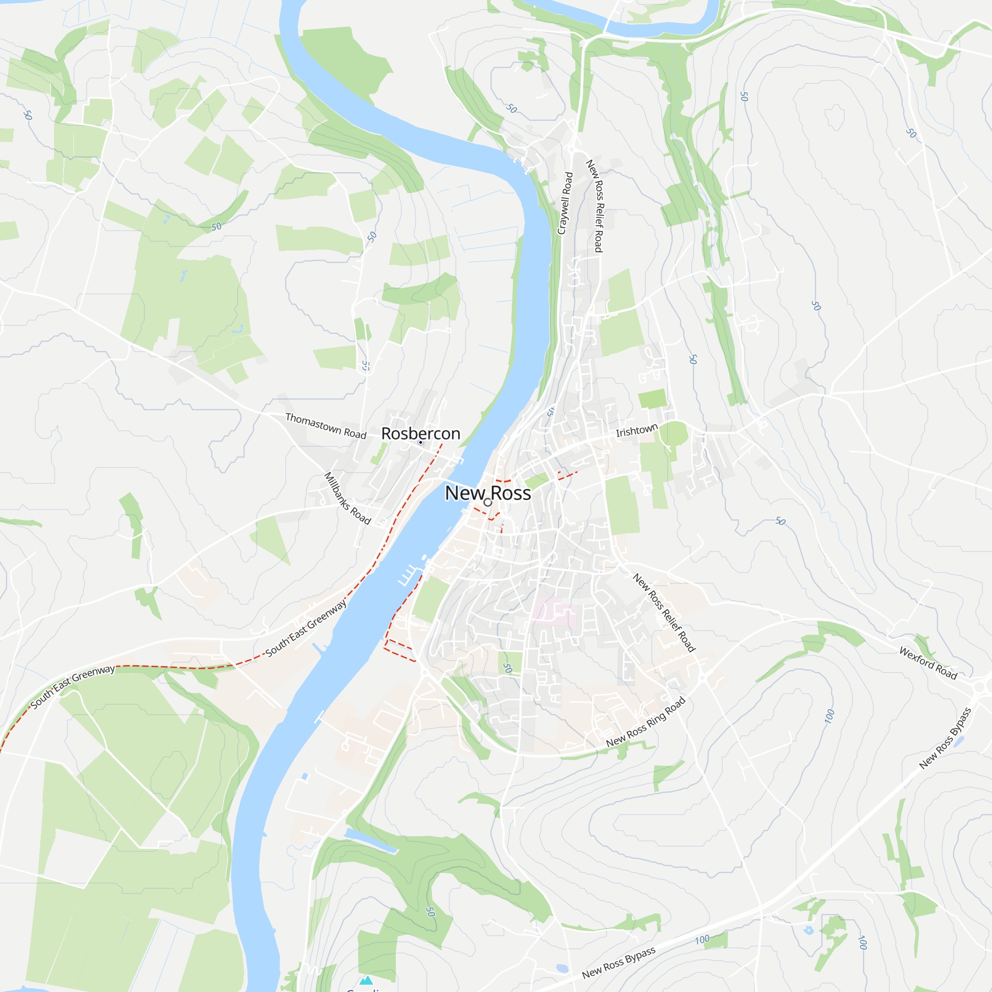Visit New Ross map