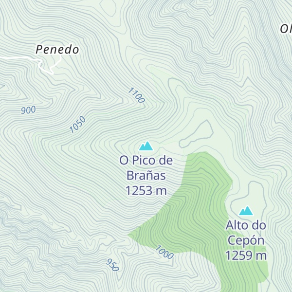 Map of O Pico de Brañas