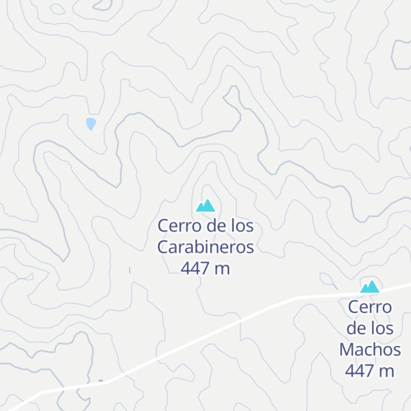 Map of Cerro de los Carabineros