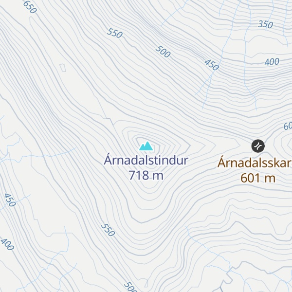 Map of Árnadalstindur