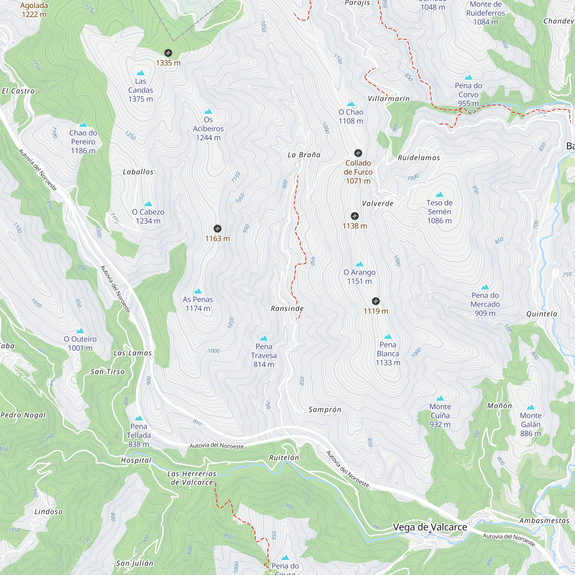 Cabanelas map