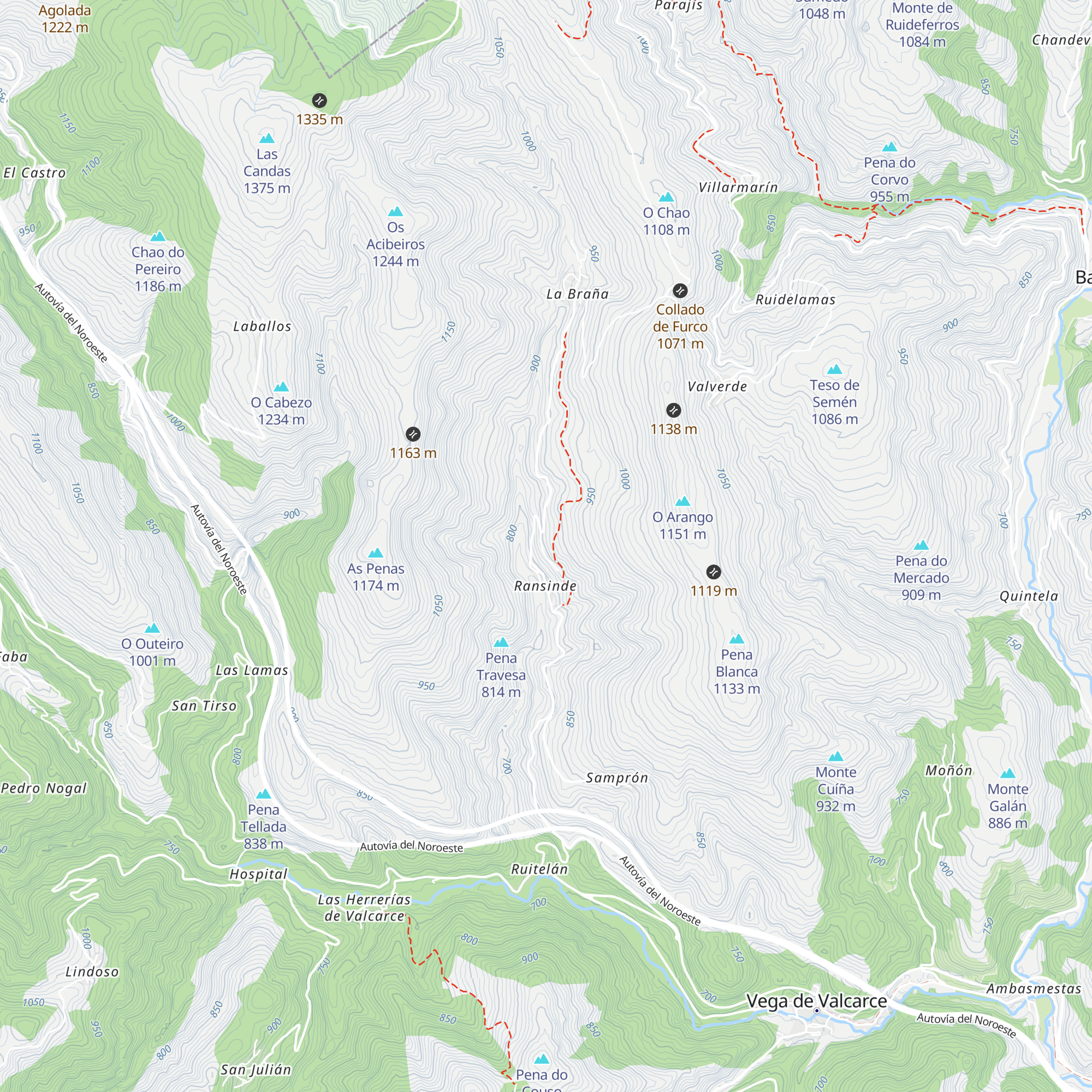 Cabanelas map