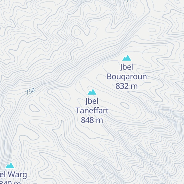 Map of Jbel Taneffart