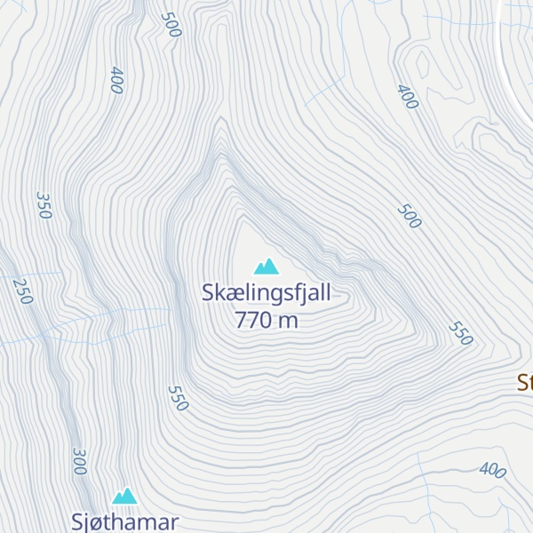 Map of Skælingsfjall