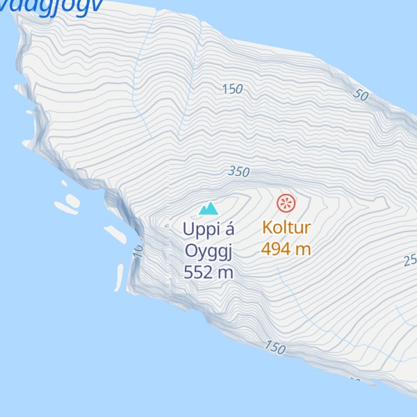 Map of Uppi á Oyggj