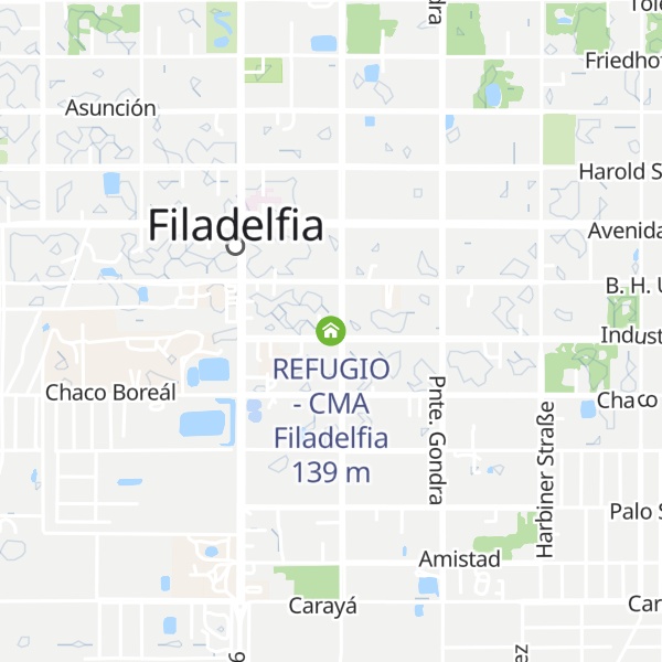 Map of REFUGIO - CMA Filadelfia