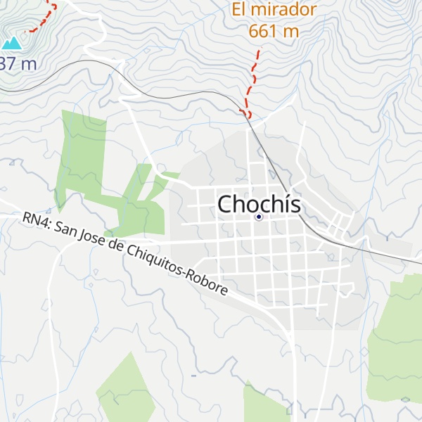 Map of Cabañas Chochis