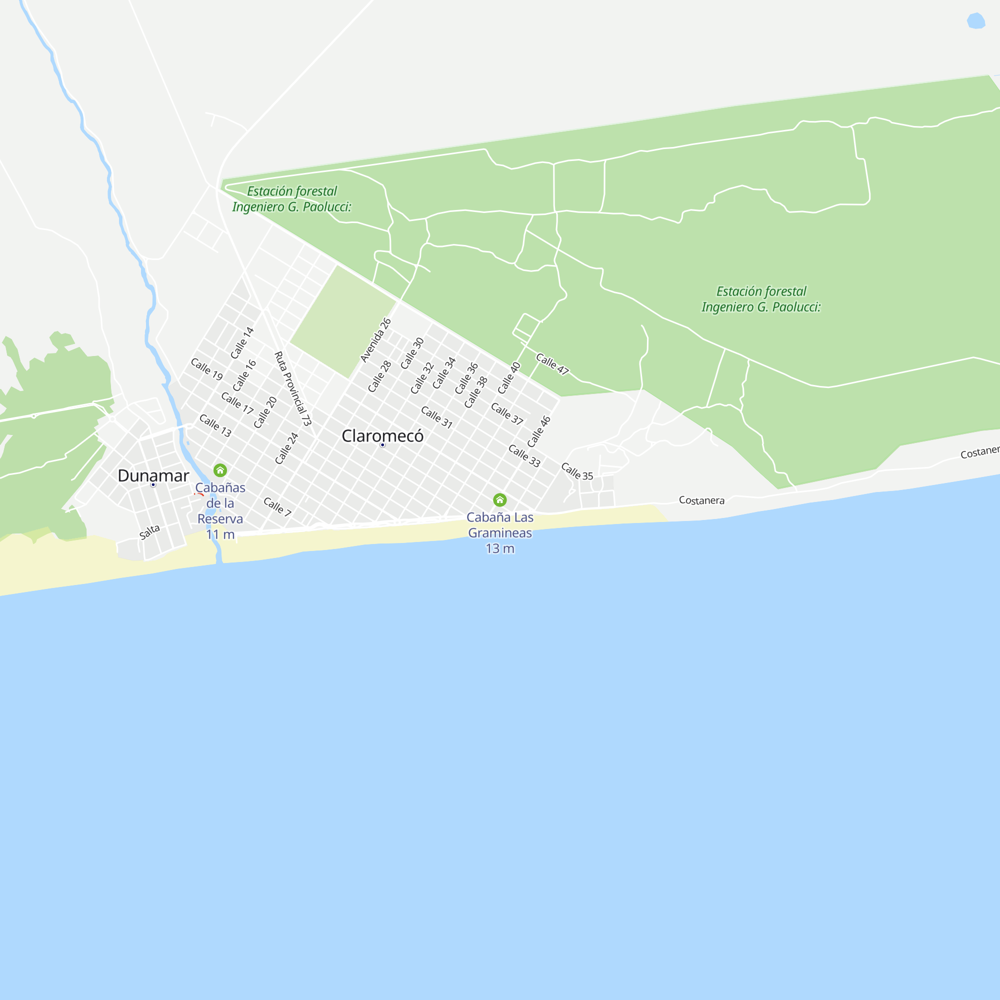 Cabaña Las Gramineas map