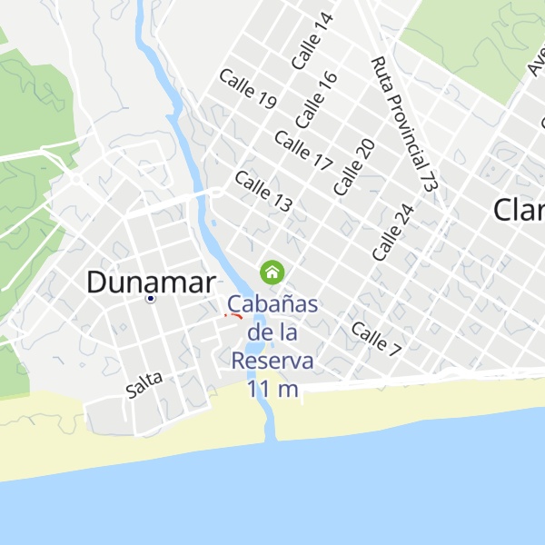 Map of Cabañas de la Reserva