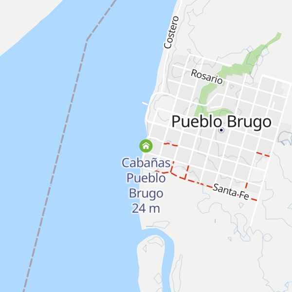 Map of Cabañas Pueblo Brugo