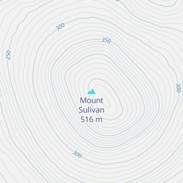 Map of Mount Sulivan