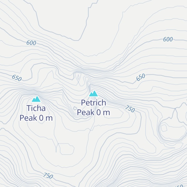 Map of Petrich Peak