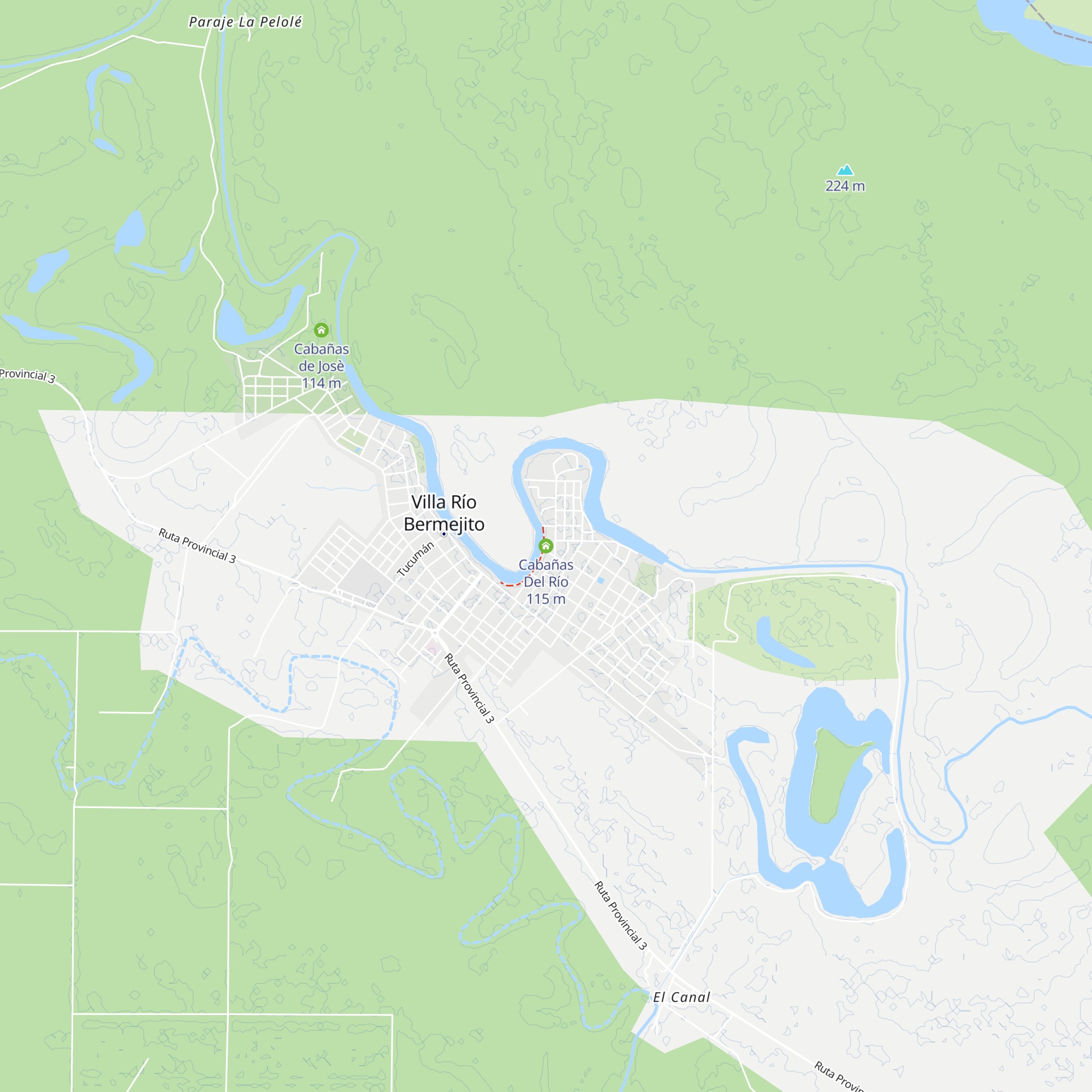 Cabañas Del Río map