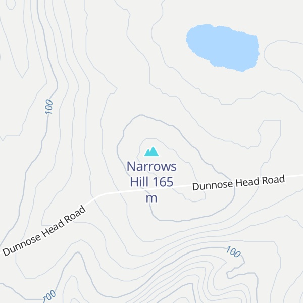 Map of Narrows Hill