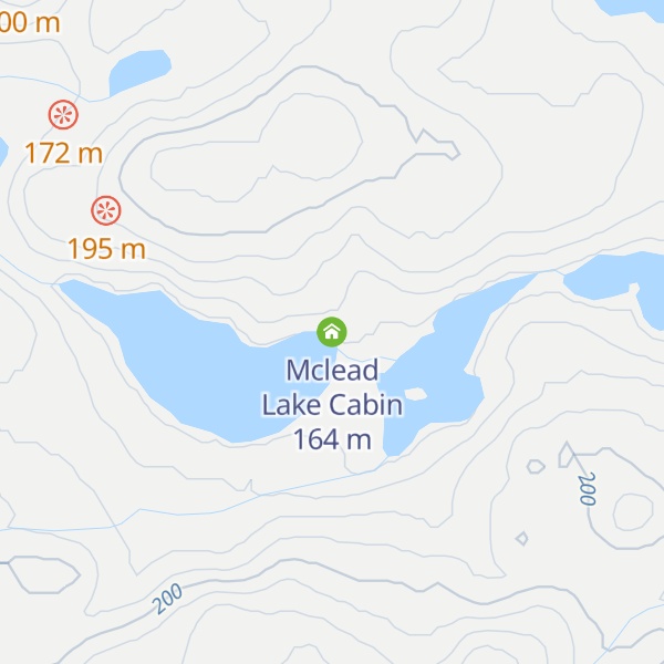 Map of Mclead Lake Cabin