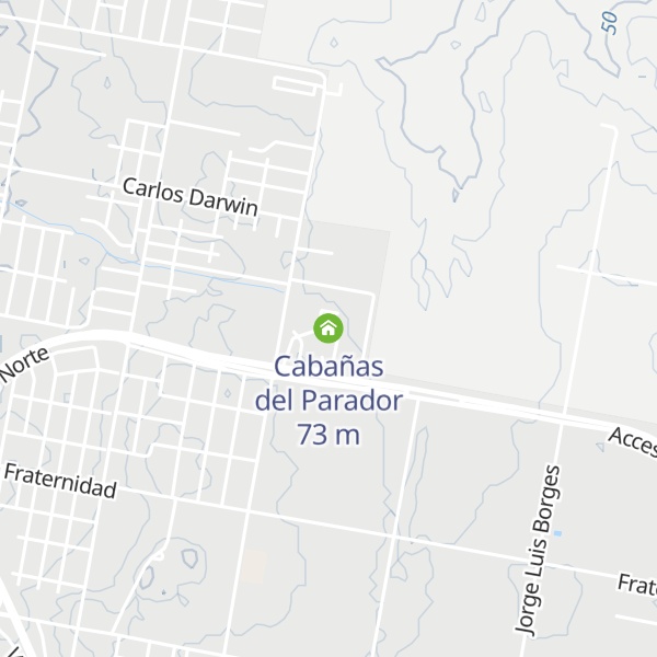 Map of Cabañas del Parador