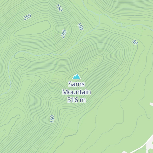 Map of Sams Mountain