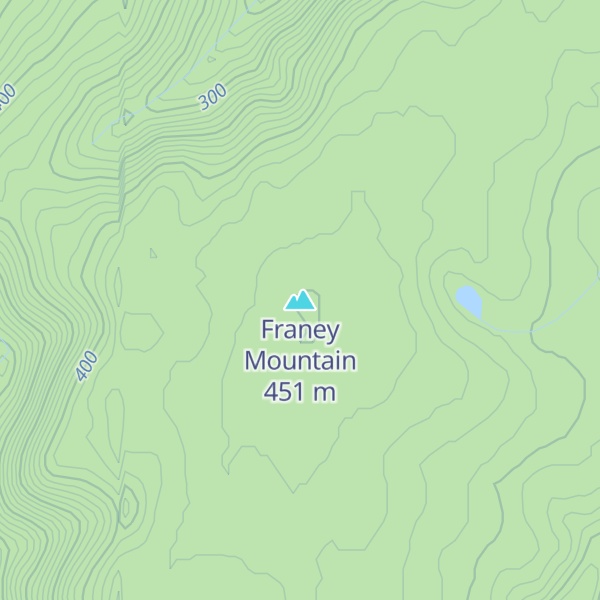 Map of Franey Mountain