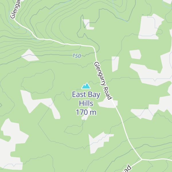 Map of East Bay Hills