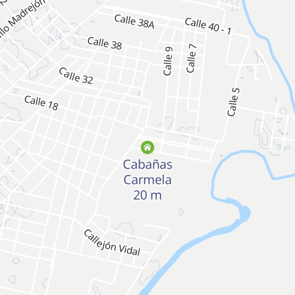 Map of Cabañas Carmela