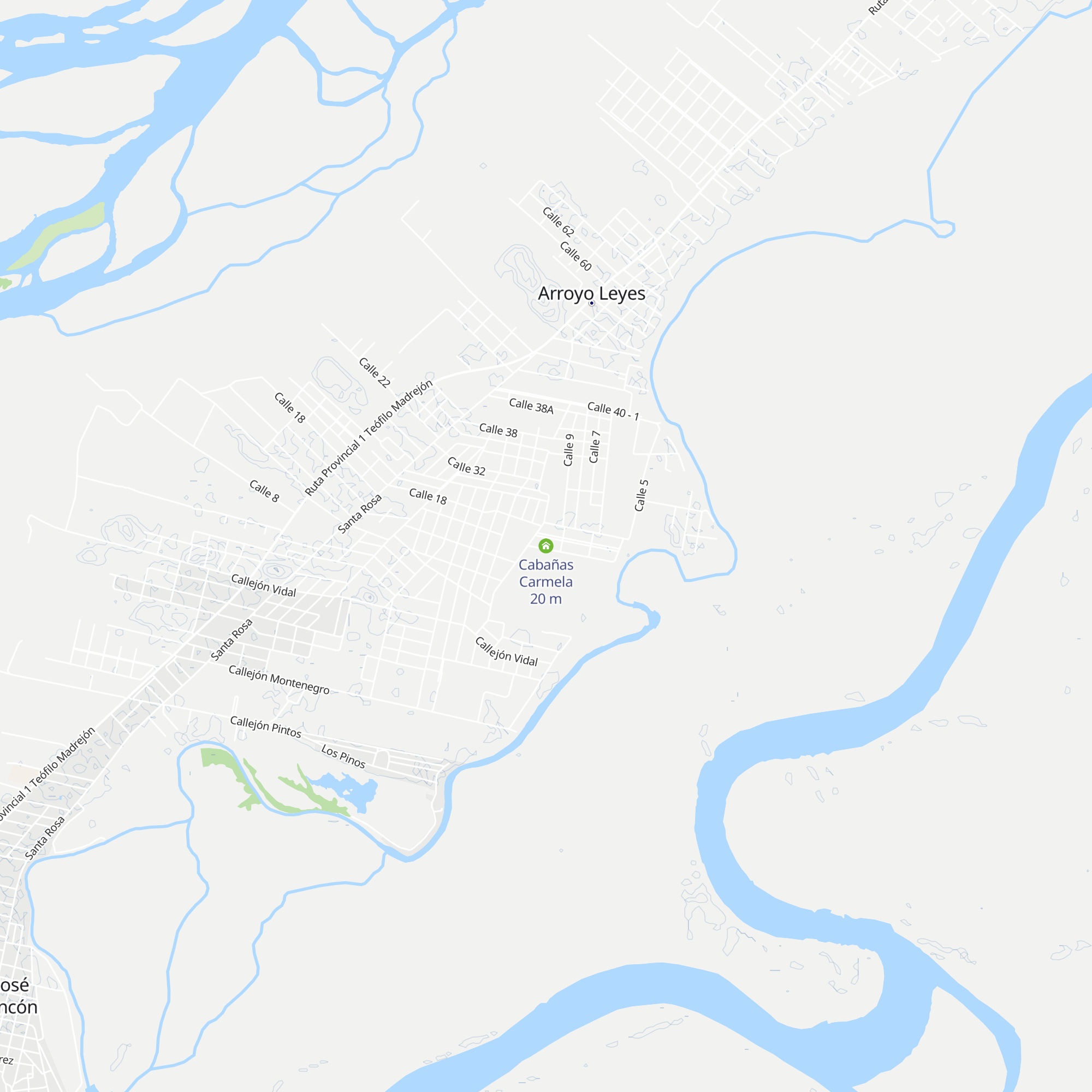Cabañas Carmela map