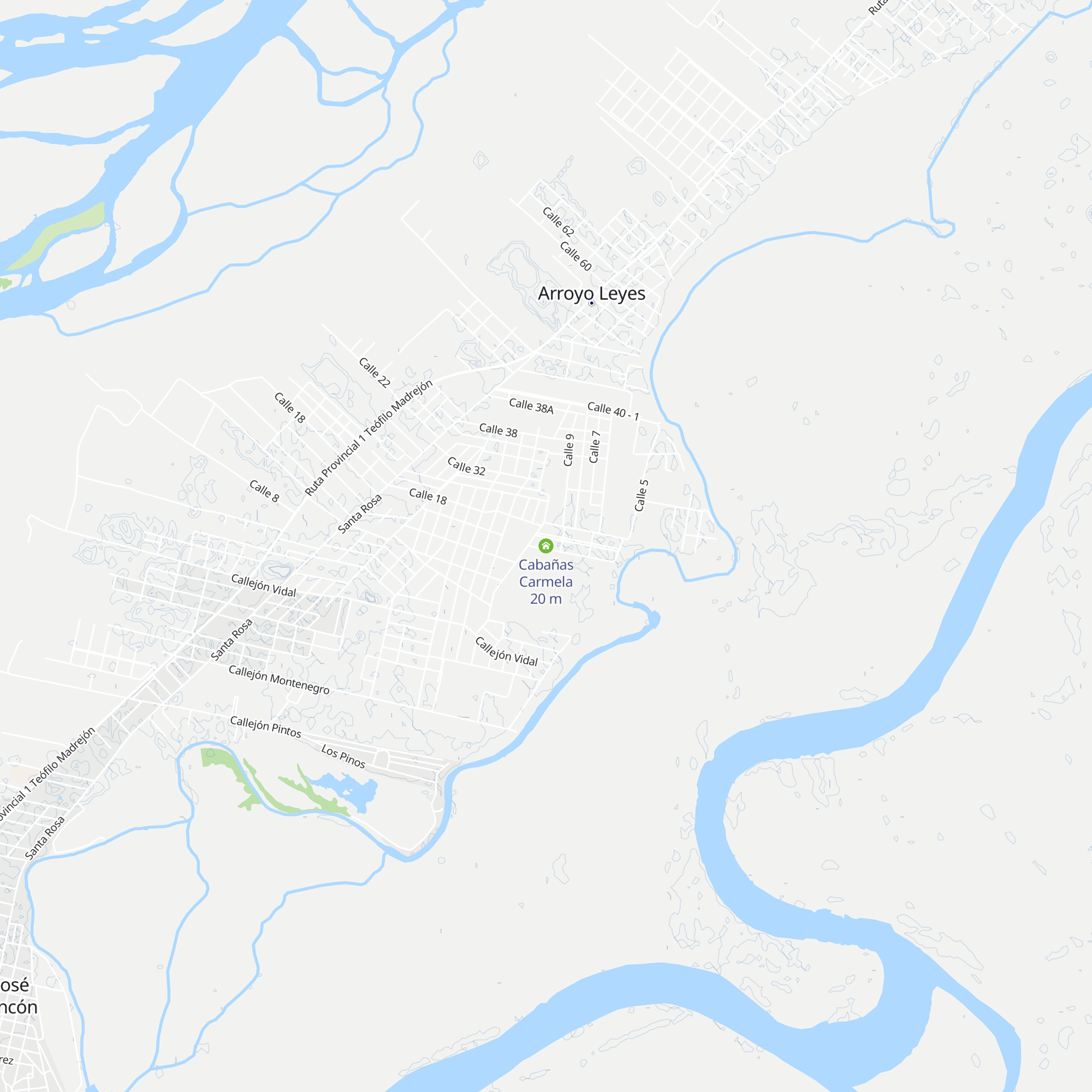 Cabañas Carmela map