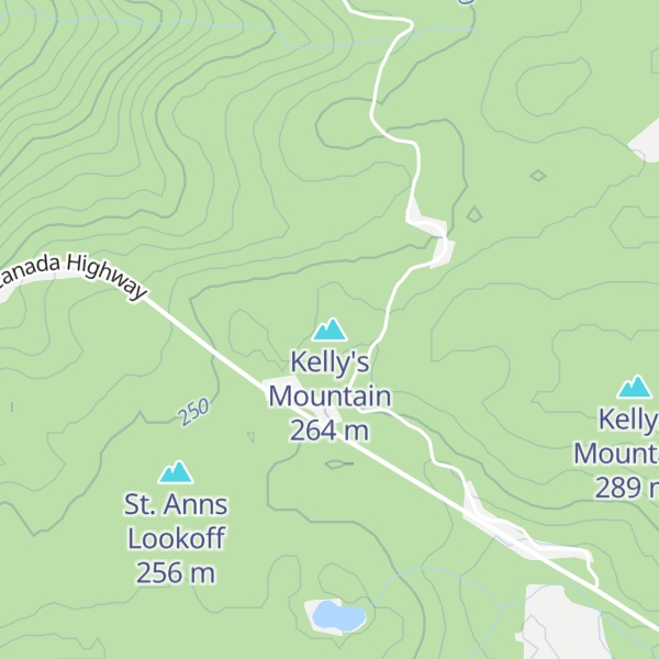 Map of Kelly's Mountain
