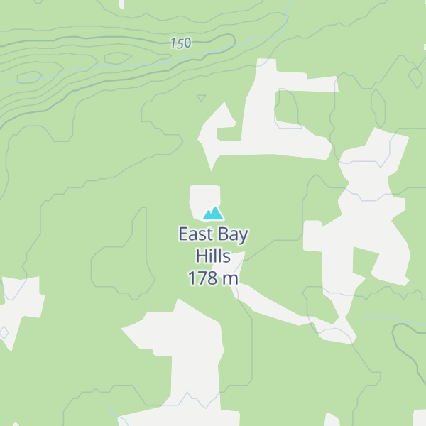 Map of East Bay Hills